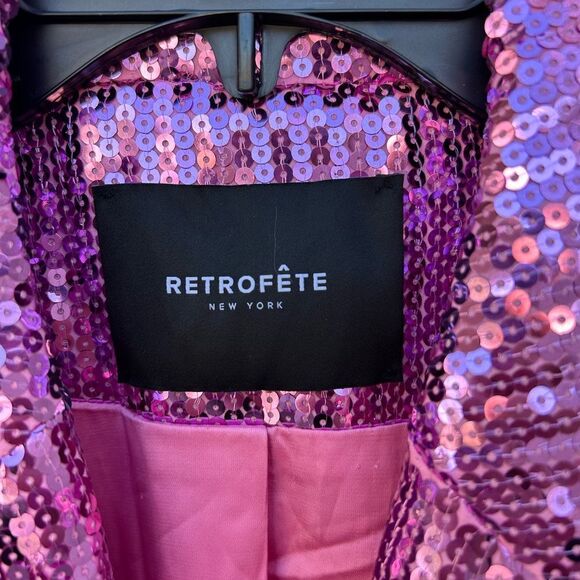 Retrofete Blazer Jacket pink Size small NEW - Picture 5 of 5